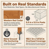 12X16 FT All Cedar Wood Wooden Pergola, Pergola Kit with Stakes, Quality Wood Supported Structure, Snow and Wind Supported, Outdoor Garden Shelter with Cedar Framed for Backyard, Deck, Lawn — Results & Stats