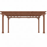 Wooden Pergola Kit Built to Weather All Seasons, 12x16 Cedar Wood, Metal Stakes, Snow and Wind Rated