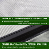 Polycarbonate Greenhouse Aluminum Frame Greenhouse with Adjustable Roof Vent