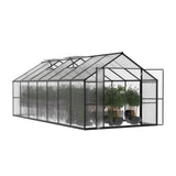 Polycarbonate Greenhouse Aluminum Frame Greenhouse with Adjustable Roof Vent