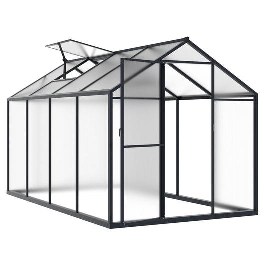 Polycarbonate Greenhouse Aluminum Frame Greenhouse with Adjustable Roof Vent