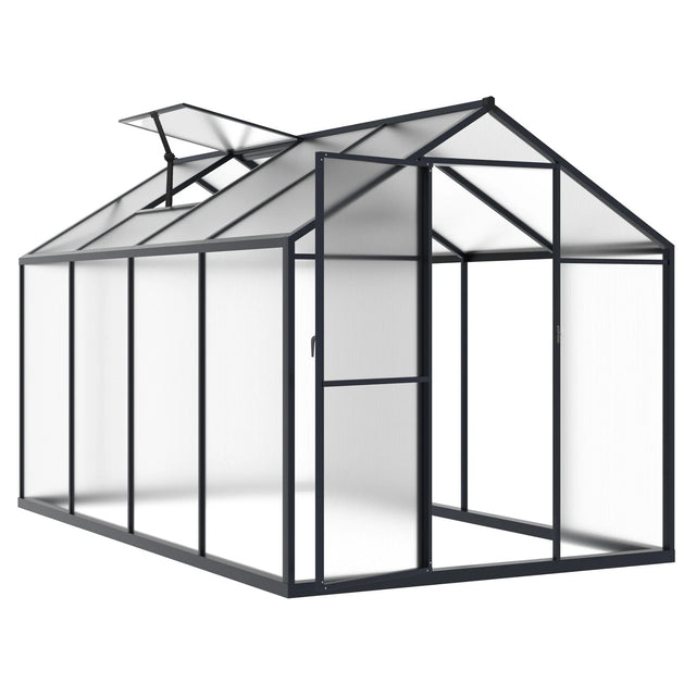 Polycarbonate Greenhouse Aluminum Frame Greenhouse with Adjustable Roof Vent