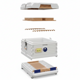 Ergo Insulated 10 Frame Bee Hive Set [NO Frames Included] (Single Hive, White Body Blue Entrance)