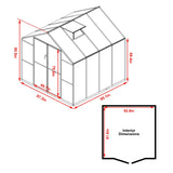Polycarbonate Greenhouse Aluminum Frame Greenhouse with Adjustable Roof Vent