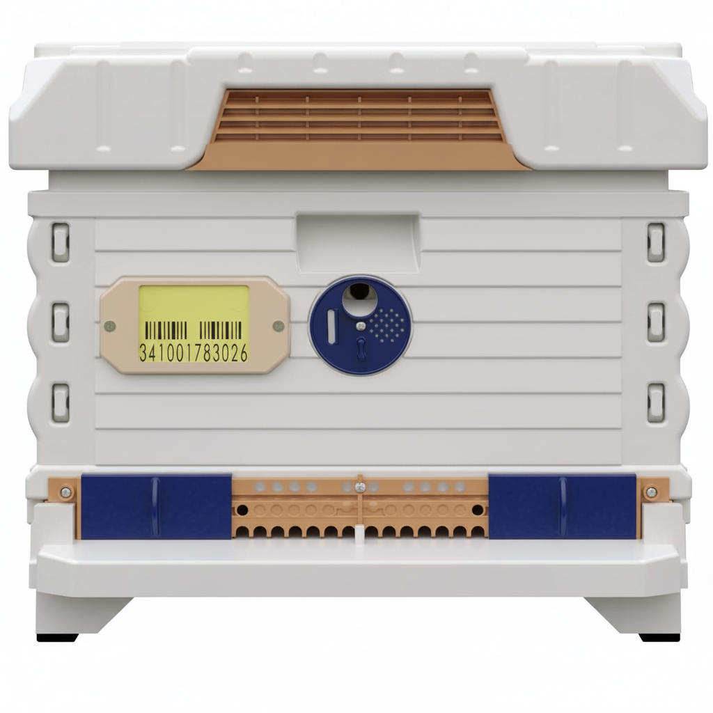 Ergo Insulated 10 Frame Bee Hive Set [NO Frames Included] (Single Hive, White Body Blue Entrance)