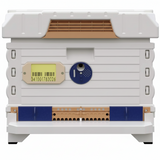 Ergo Insulated 10 Frame Bee Hive Set [NO Frames Included] (Single Hive, White Body Blue Entrance)