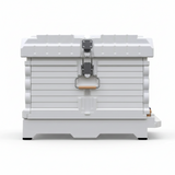 Ergo Insulated 10 Frame Bee Hive Set [NO Frames Included] (Single Hive, White Body Blue Entrance)